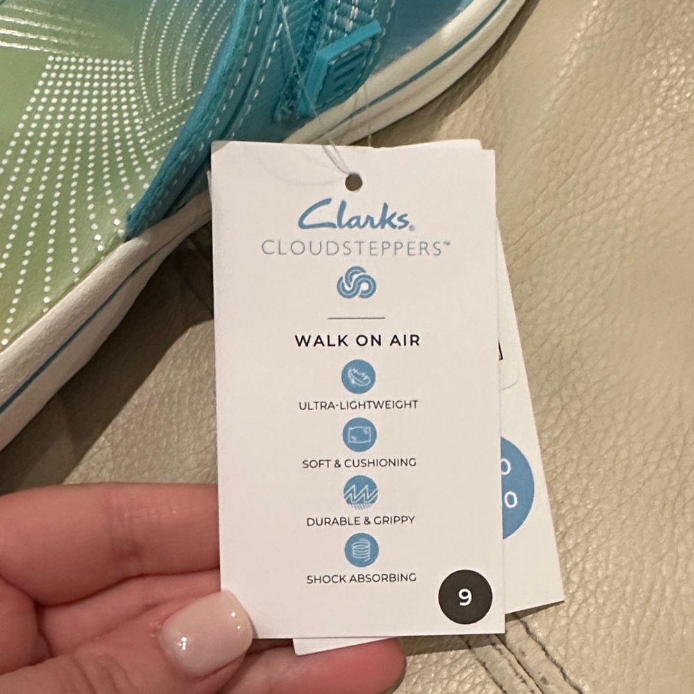 Clarks Blue and Green Women's Sandals - Picture 2 of 5
